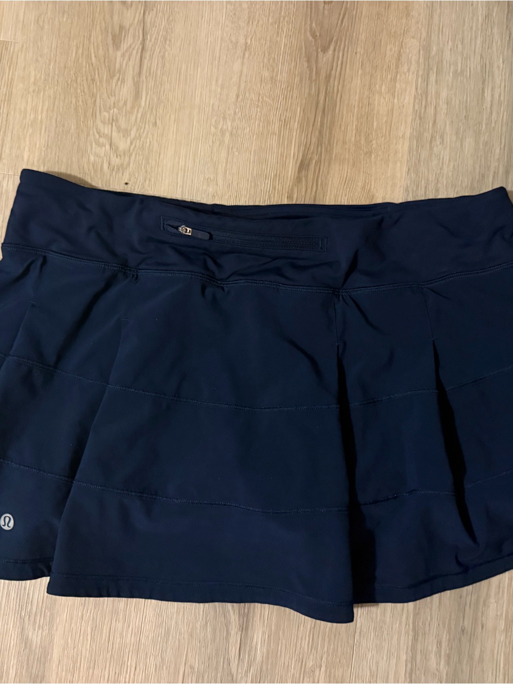 Lululemon Athletica Navy Athletic Skort With Rear Zip Pocket